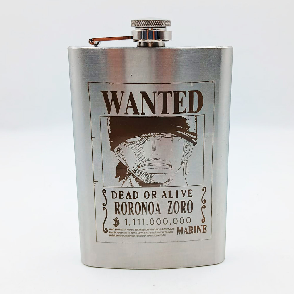 Petaca One Piece- Roronoa Zoro Wanted